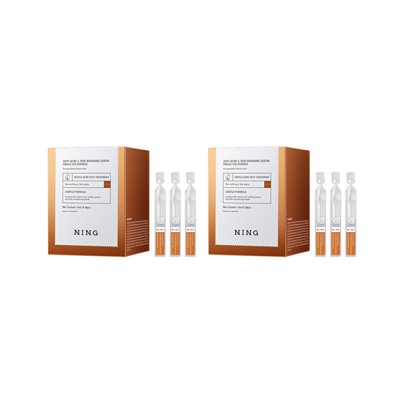 Anti-Acne Skin Repair Serum 1.5ml x 20 Single-Use Essence with 2% Encapsulated Salicylic Acid, Niacinamide & Soothing Complex