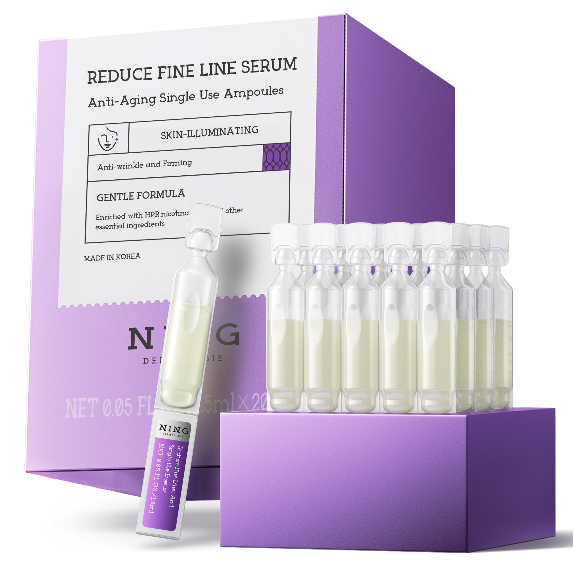 Peptides Serum for Face with Retinol, Niacinamide, Panthenol, VC-IP