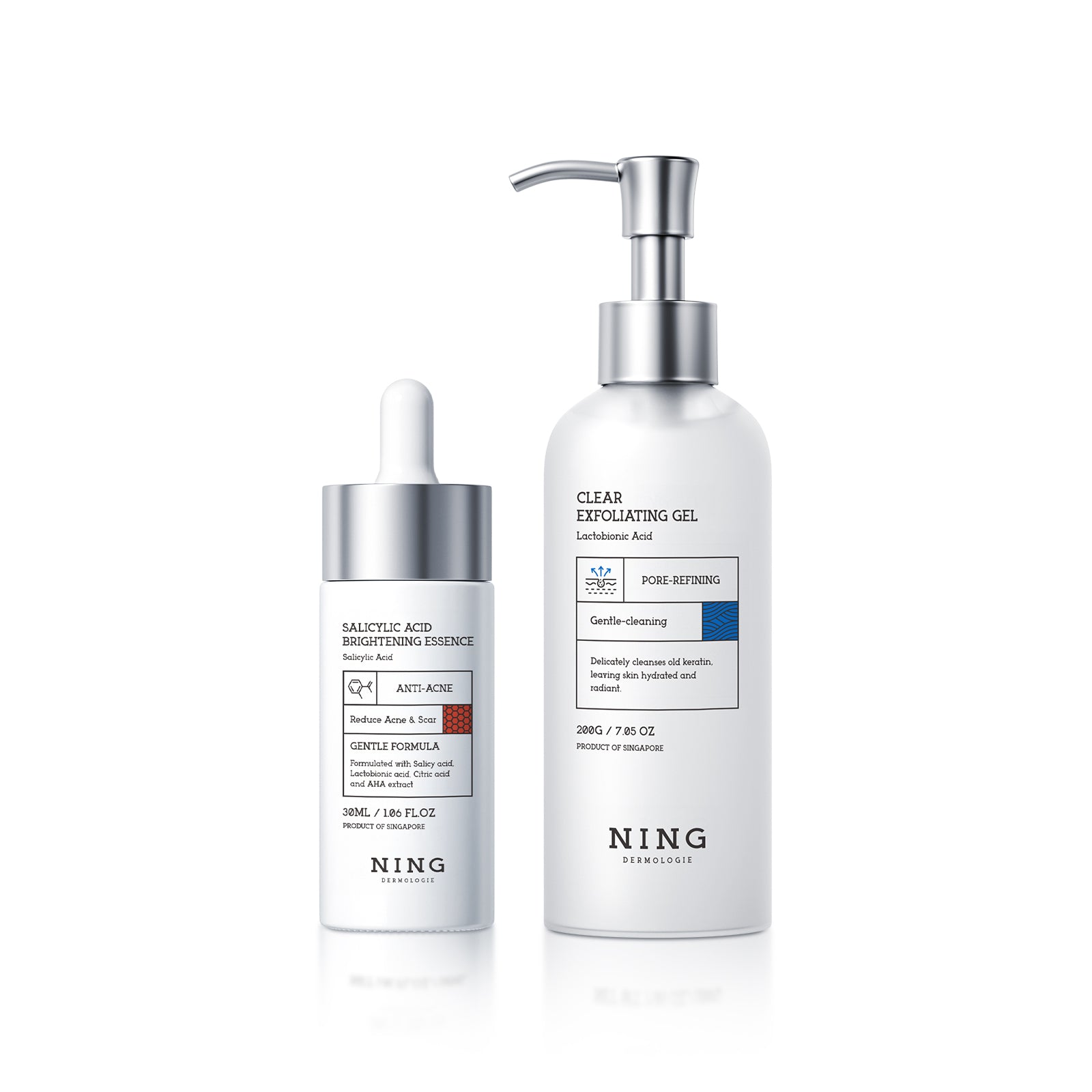 NING DERMOLOGIE Clear & Refined Duo-Serum, Peeling Gel