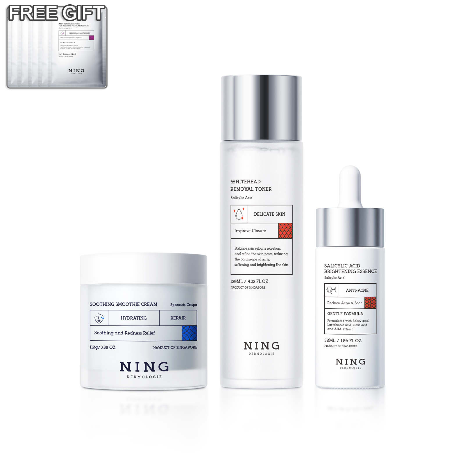 Clear Melt Cool Trio-Toner, Serum, Cream