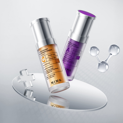 Vitamin C + Retinol Serum Set with Niacinamide, Ethyl Ascorbic Acid & Peptides