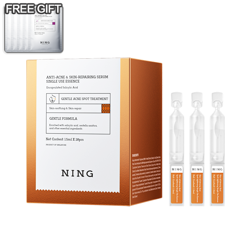Anti-Acne Skin Repair Serum 1.5ml x 20 Single-Use Essence with 2% Encapsulated Salicylic Acid, Niacinamide & Soothing Complex