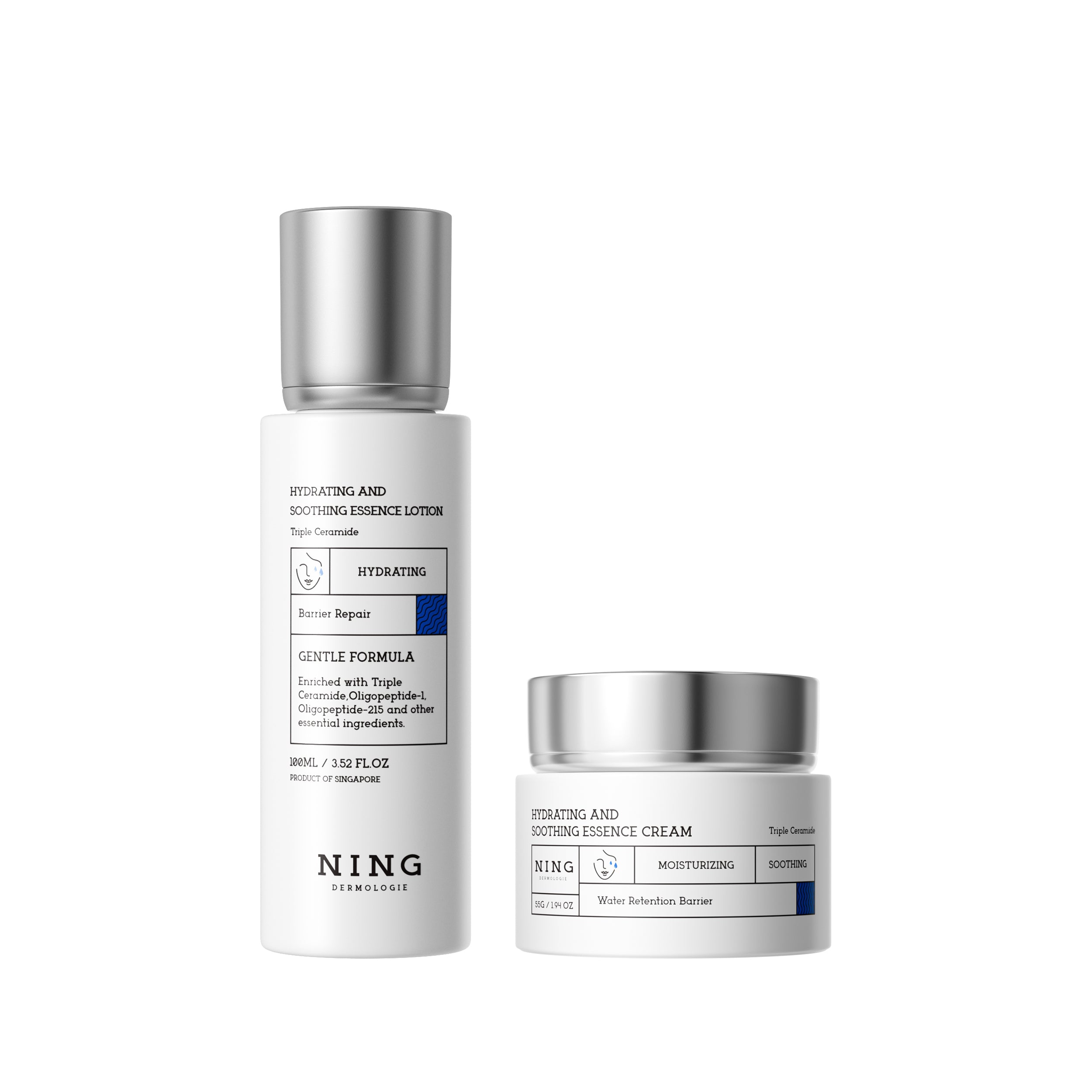 Hydrating & Soothing System - Toner, Lotion, Cream – NING