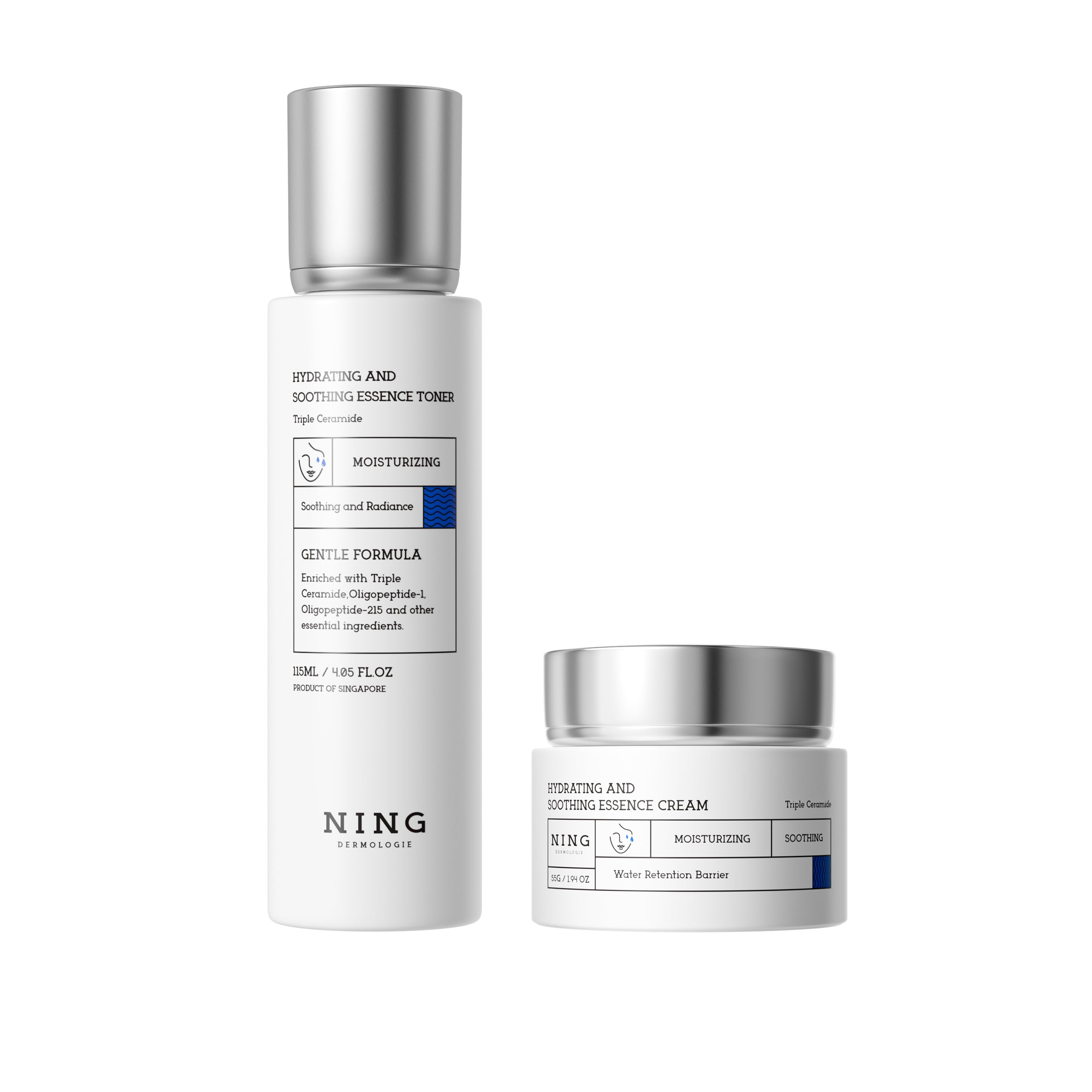 Hydrating & Soothing System - Toner, Lotion, Cream