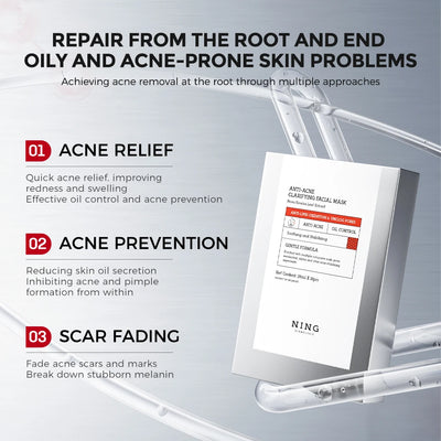 Anti-Acne Clarifying Facial Mask 10 pieces