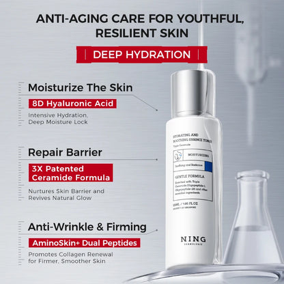 NING DERMOLOGIE Hydrating & Soothing System - Toner, Lotion, Cream