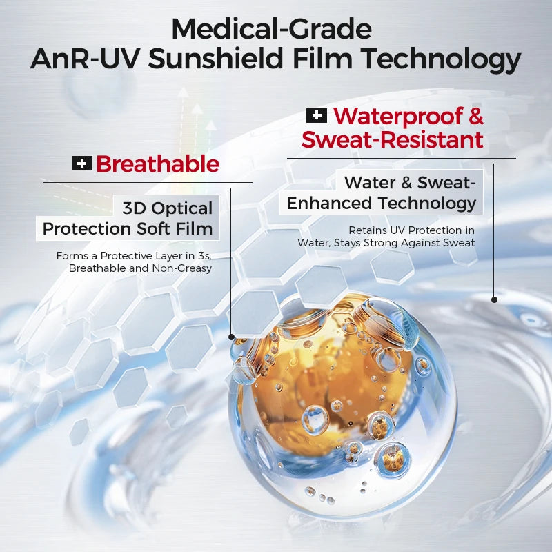 SPF50+ Facial Sunscreen | Broad Spectrum UV Protection, Lightweight, Non-Greasy, Hydrating & Brightening