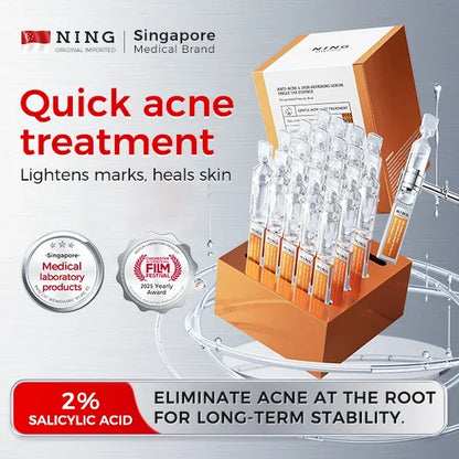 Anti-Acne Skin Repair Serum 1.5ml x 20 Single-Use Essence with 2% Encapsulated Salicylic Acid, Niacinamide & Soothing Complex