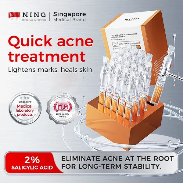 Anti-Acne Skin Repair Serum 1.5ml x 20 Single-Use Essence with 2% Encapsulated Salicylic Acid, Niacinamide & Soothing Complex