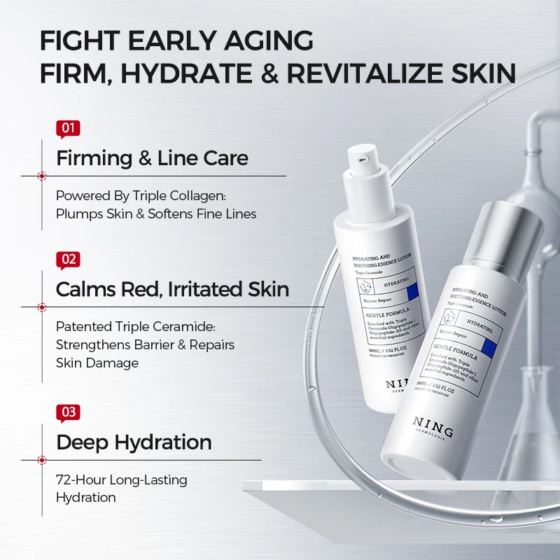 NING DERMOLOGIE Hydrating & Soothing System - Toner, Lotion, Cream