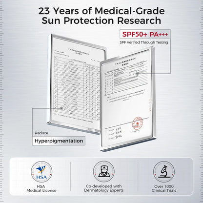 SPF50+ Facial Sunscreen | Broad Spectrum UV Protection, Lightweight, Non-Greasy, Hydrating & Brightening