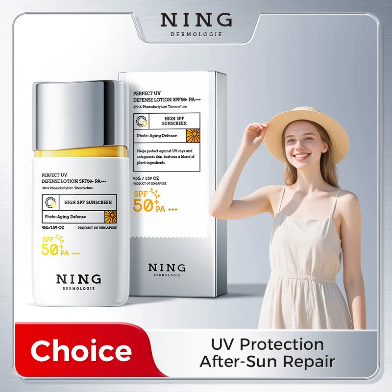 SPF50+ Facial Sunscreen | Broad Spectrum UV Protection, Lightweight, Non-Greasy, Hydrating & Brightening