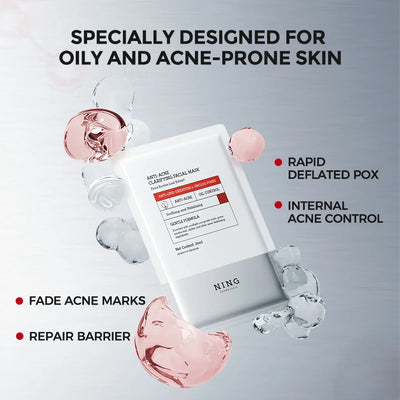 Anti-Acne Clarifying Facial Mask 10 pieces