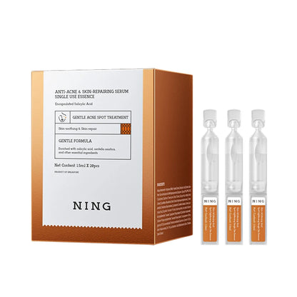 Anti-Acne Skin Repair Serum 1.5ml x 20 Single-Use Essence with 2% Encapsulated Salicylic Acid, Niacinamide & Soothing Complex